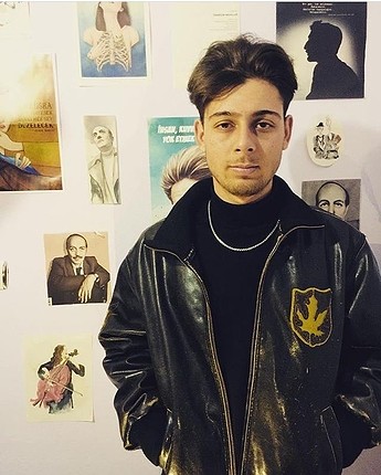 l Beden Retro vintage deri ceket