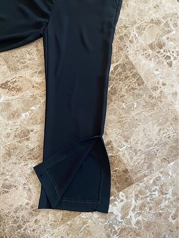 Twist Twist siyah bol yirtmacli pantolon