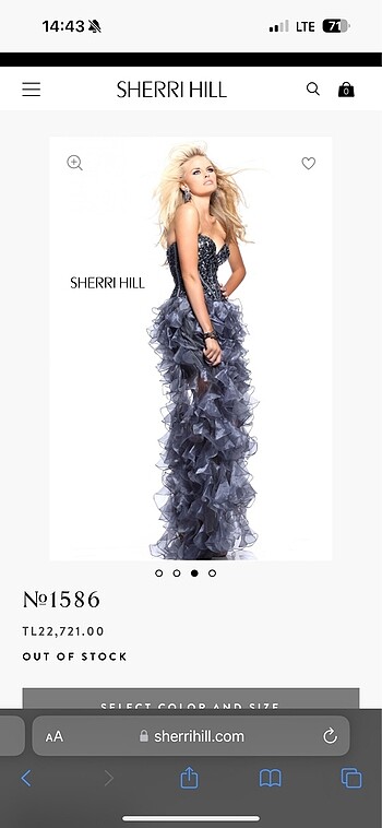 Sherri Hill gri abiye