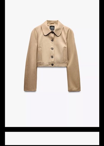 Zara Bej Kısa Trençkot Kadın Ceket