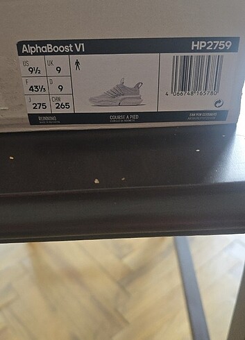43 Beden beyaz Renk Adidas Alpha boost v1 spor ayakkabı