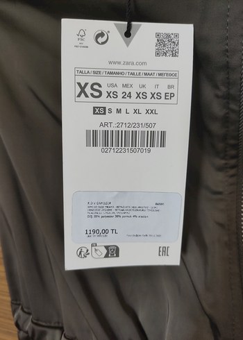 xs Beden kahverengi Renk Zara Mini Straplez Elbise