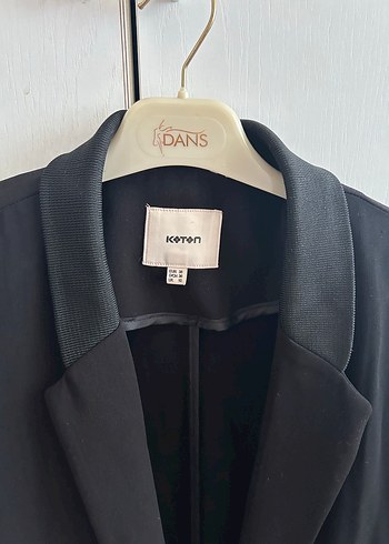 m Beden Koton maka Siyah Kadın Blazer Ceket
