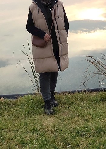 Kadın çift taraflı şişme mont - Görsel 3