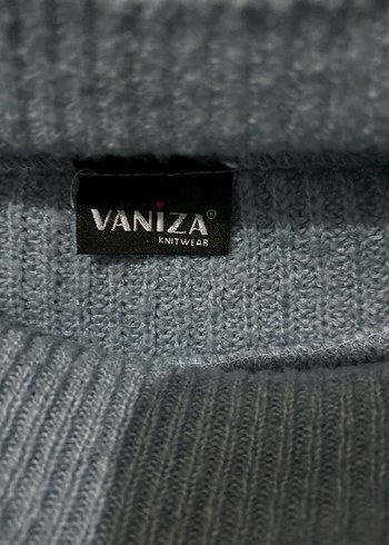 Mavi Çizgili Uzun Kollu Triko Kazak - Görsel 3