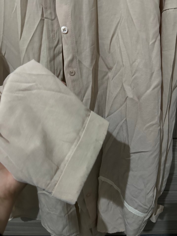 Bej Uzun Kollu  Gömlek - Görsel 3