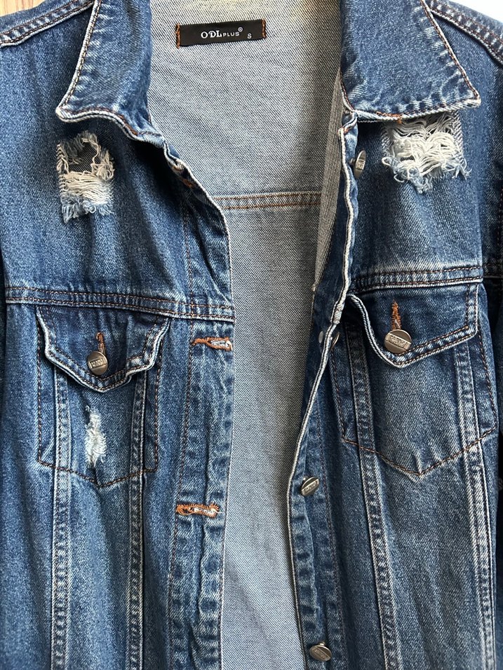 Mavi kot ceket Ceket - Görsel 2