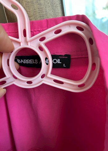 Pembe Düğmeli Uzun Kollu Gömlek - Görsel 3