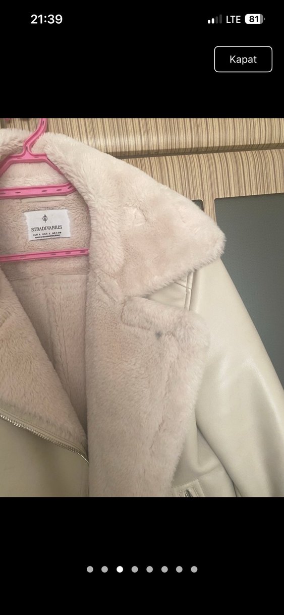 Bej Deri Kadın Ceket, mont - Görsel 2