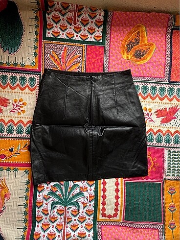 xs Beden Stradivarius deri etek