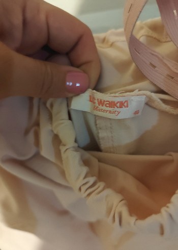 LC Waikiki Beyaz hamile pudra Kadın Pantolon