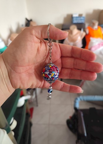 Renkli Boncuklu Bohem Anahtarlık