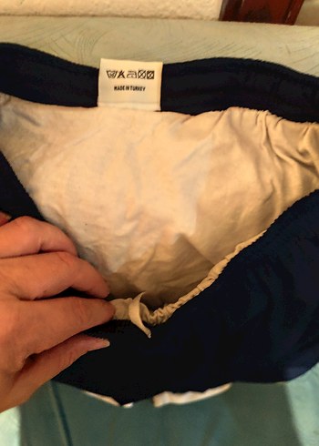 Drapeli Koyu Mavi lacivert şort - Görsel 2