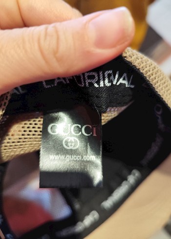 Gucci Çilek Desenli bej kadın Şapka - Görsel 6