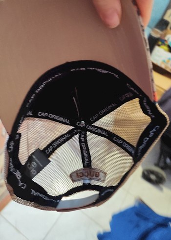 Gucci Çilek Desenli bej kadın Şapka - Görsel 4