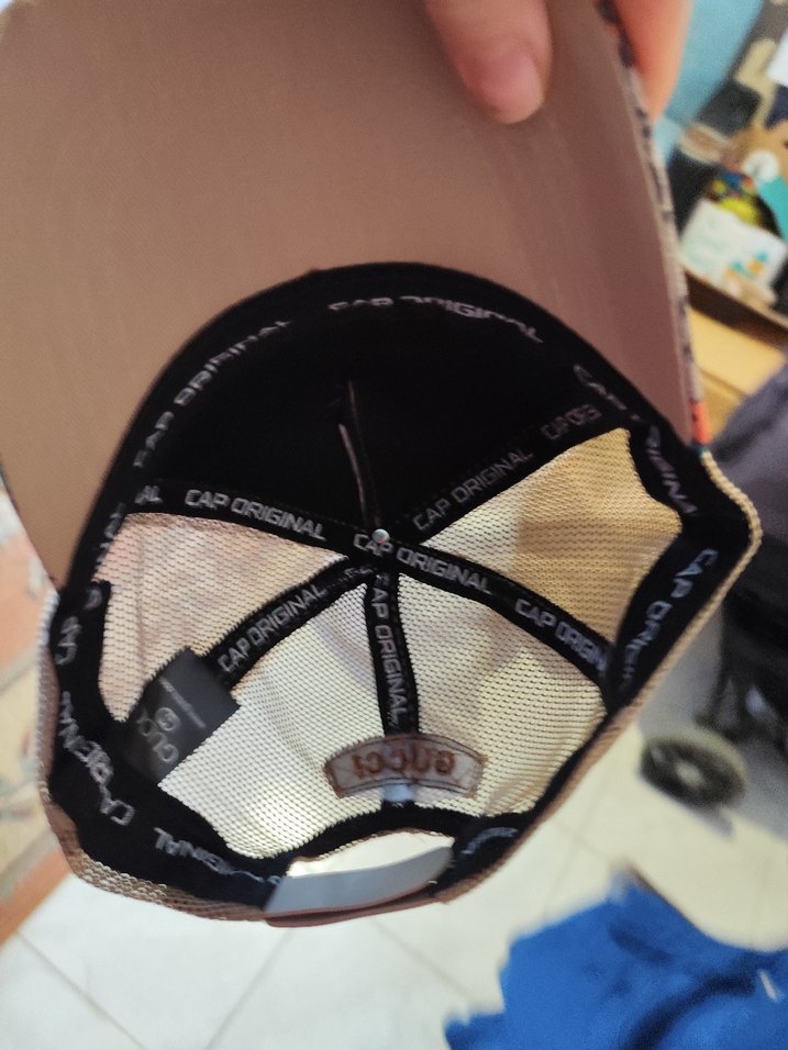 Gucci Çilek Desenli bej kadın  Şapka - Görsel 4