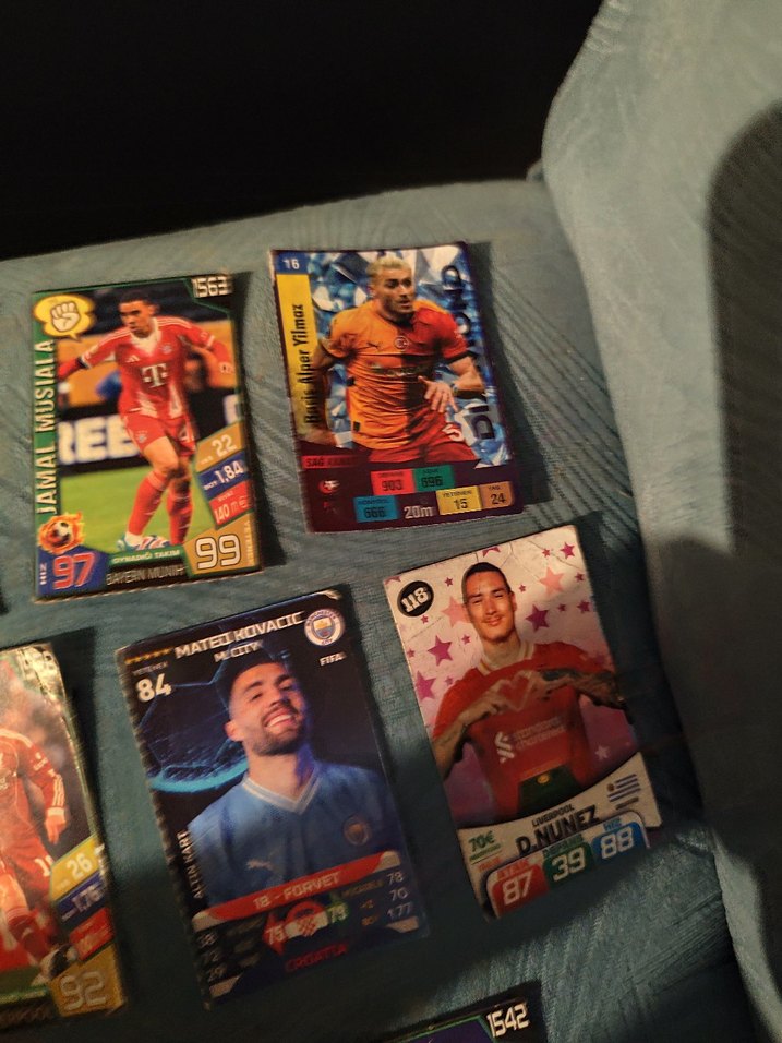 Renkli Futbol Oyuncu Kartları Seti — görsel 4/6