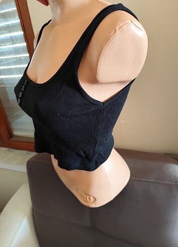 l Beden siyah Renk Croptop