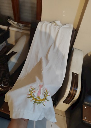 Beden Nakışlı Beyaz runner