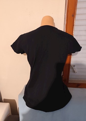 xl Beden Kadın Siyah Basic Kısa Kollu Tişört