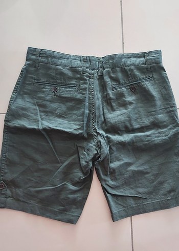 Koton Erkek Haki Keten Şort - Görsel 2