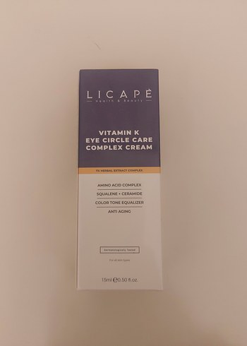 Licape Vitamin K Göz Çevresi Bakım Kremi 15ml - Görsel 3
