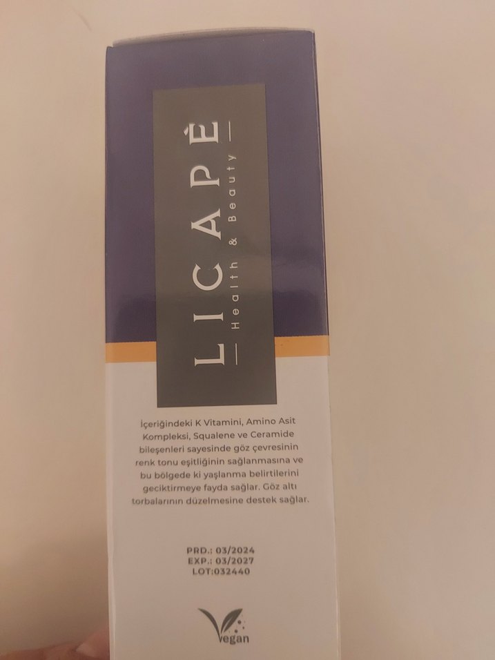 Licape Vitamin K Göz Çevresi Bakım Kremi 15ml - Görsel 4