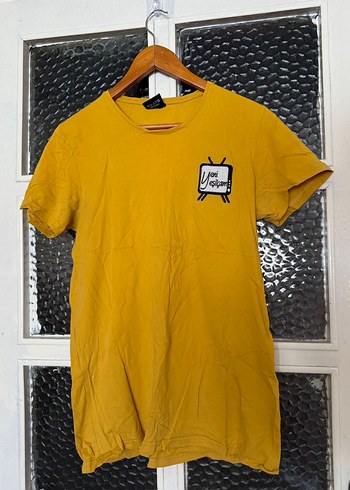 Sarı Kısa Kollu Unisex Tişört