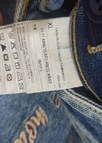 11-12 Yaş Beden mavi Renk Nakışlı Mavi