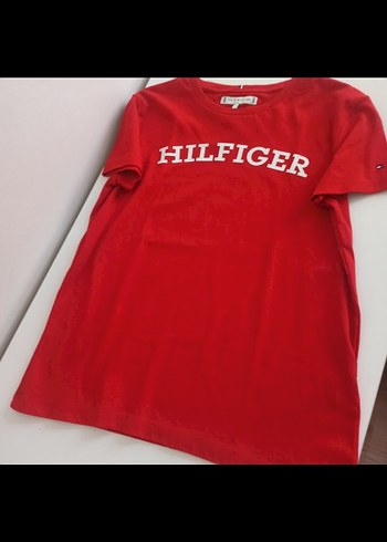 Kırmızı HILFIGER Baskılı Tişört