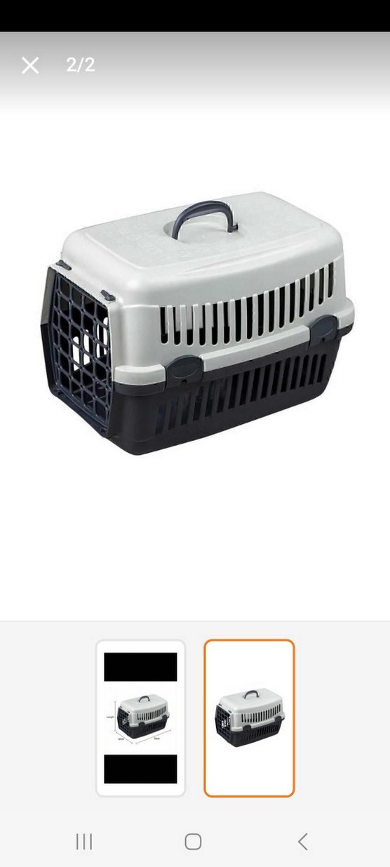 Gri Taşıma Kabı ve Kedi Tuvaleti - Görsel 2