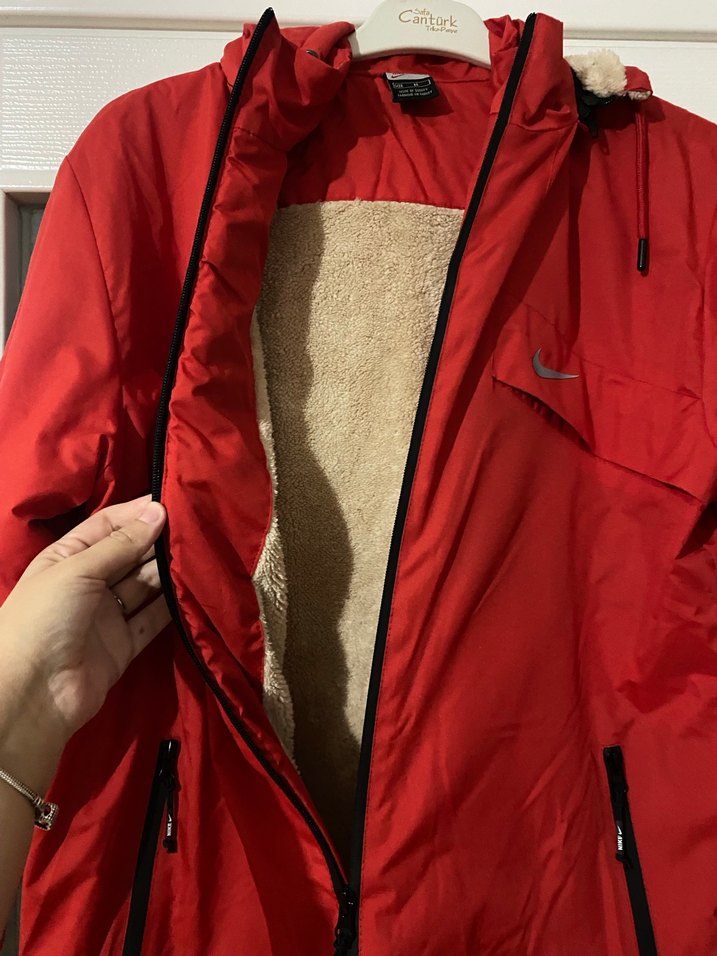 Kırmızı Fermuarlı Erkek mont - Görsel 5