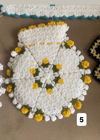 Bej Örgü Banyo lifi - Görsel 5