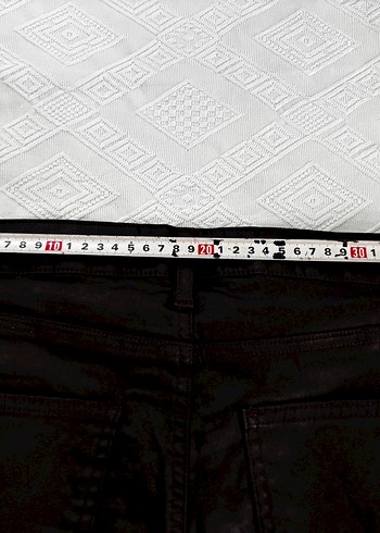 Zara Siyah-kahve deri Pantolon - Görsel 7