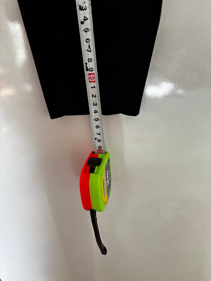 Atalar Kemerli Siyah Kumaş Kadın Pantolon - Görsel 3