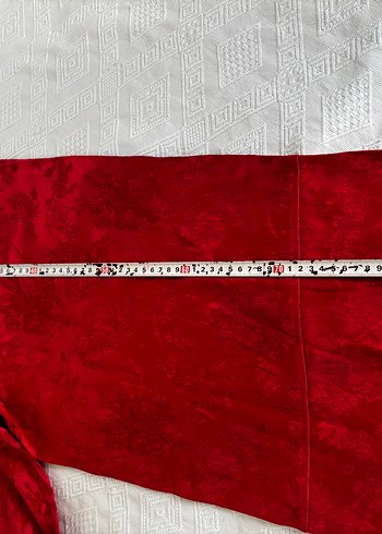 Mudo Kırmızı Batik Desenli Midi Kadın Pantolon - Görsel 6