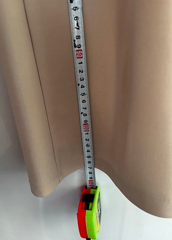 Bej Düğmeli Kadın Kumaş palezzo Pantolon - Görsel 4