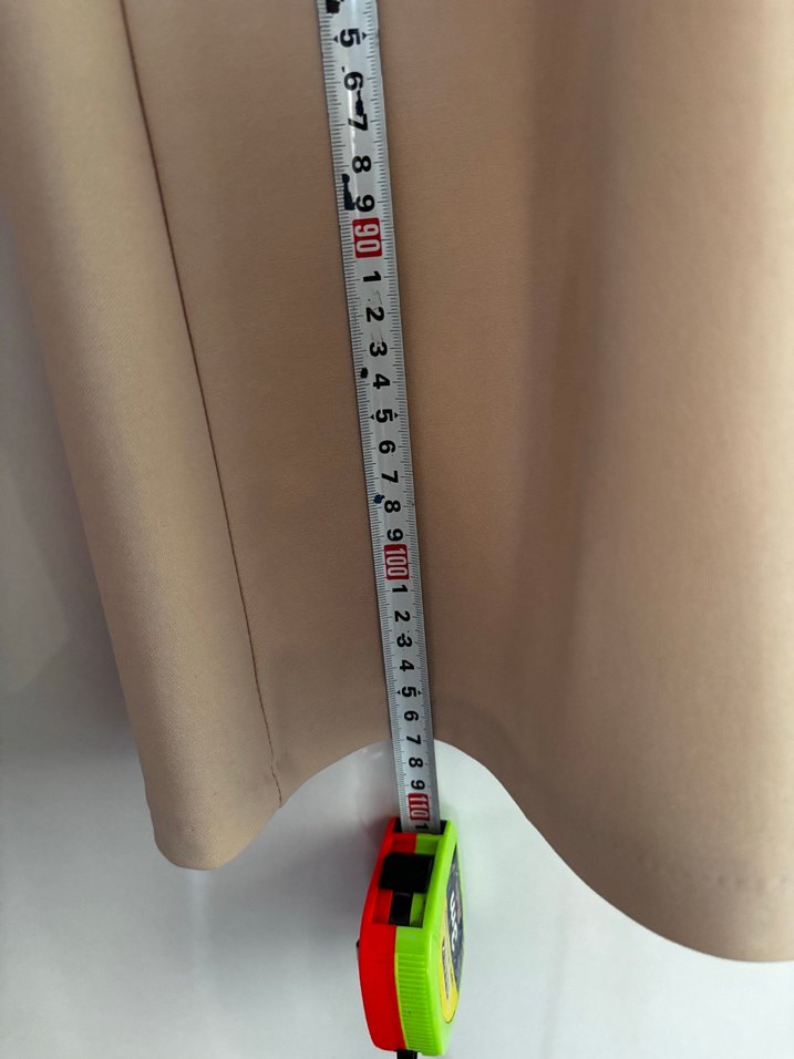 Bej Düğmeli Kadın Kumaş palezzo Pantolon - Görsel 4