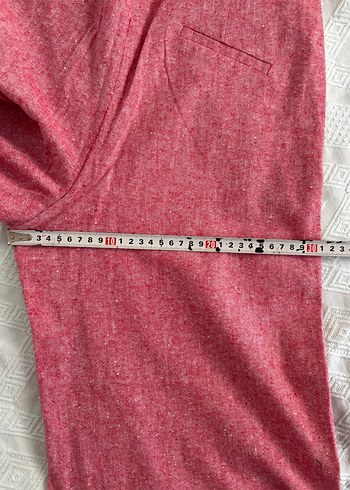 Düğmeli Pembe Midi Kadın Pantolon - Görsel 7