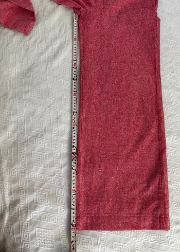 Düğmeli Pembe Midi Kadın Pantolon - Görsel 5