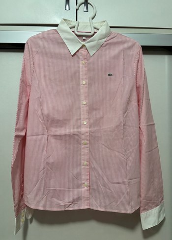 Lacoste pembe çizgili yeni gömlek - Görsel 2