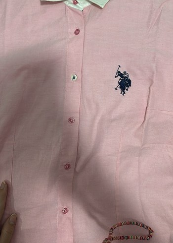 Lacoste Lacoste pembe çizgili yeni gömlek
