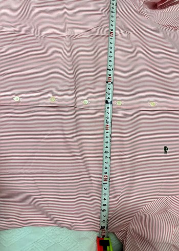 xxl Beden Lacoste pembe çizgili yeni gömlek