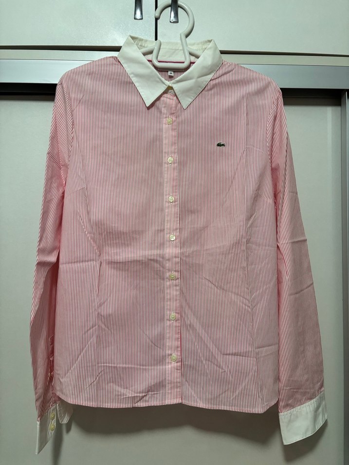 Lacoste pembe çizgili yeni gömlek - Görsel 2
