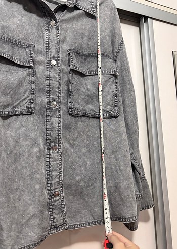 Gri Bağlama
H m kot gri gömlek lycell kumaş - Görsel 2