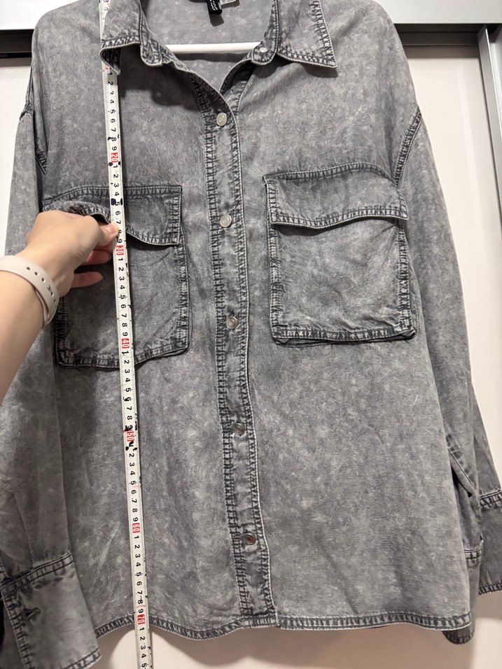 Gri Bağlama
H m kot gri gömlek lycell kumaş - Görsel 3