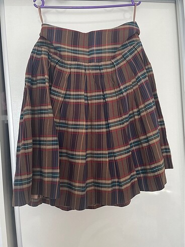 Ekose uzun etek ipekyol - Görsel 3