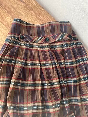 Ekose uzun etek ipekyol - Görsel 5