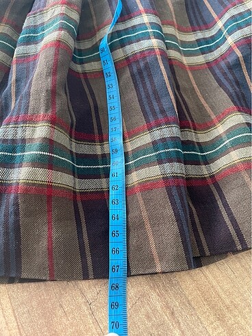 Ekose uzun etek ipekyol - Görsel 8