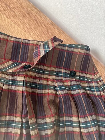 Ekose uzun etek ipekyol - Görsel 6